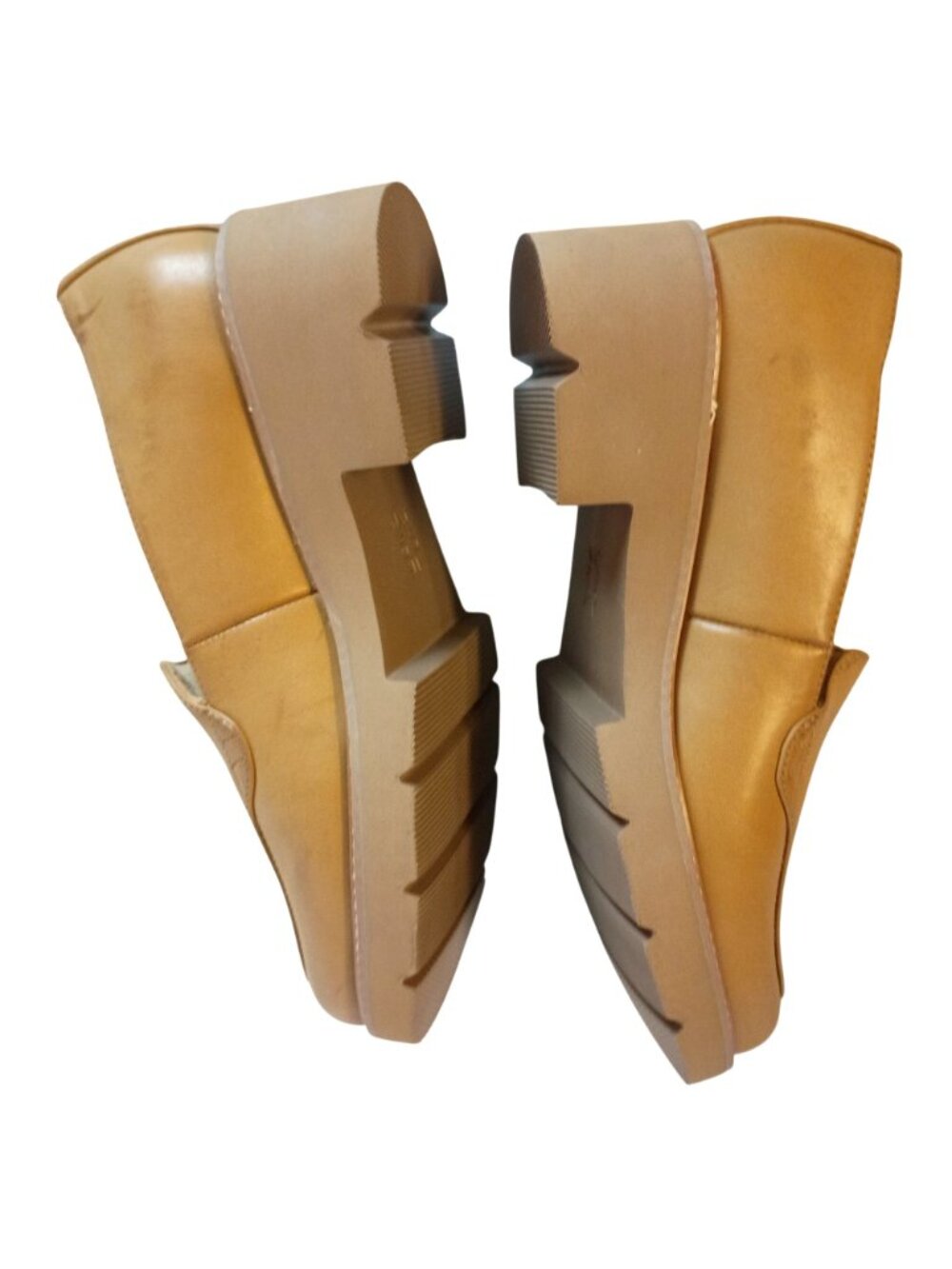 Naturalizer Cabaret Chunky Platform Lug Loafers Toffee Womens 9.5W New - Picture 11 of 15